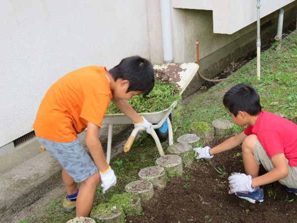 6月の花壇整備1